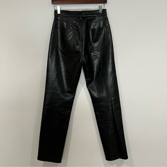 Agolde Recycled Leather Fitted 90's Jeans in Detox - Picture 3 of 8
